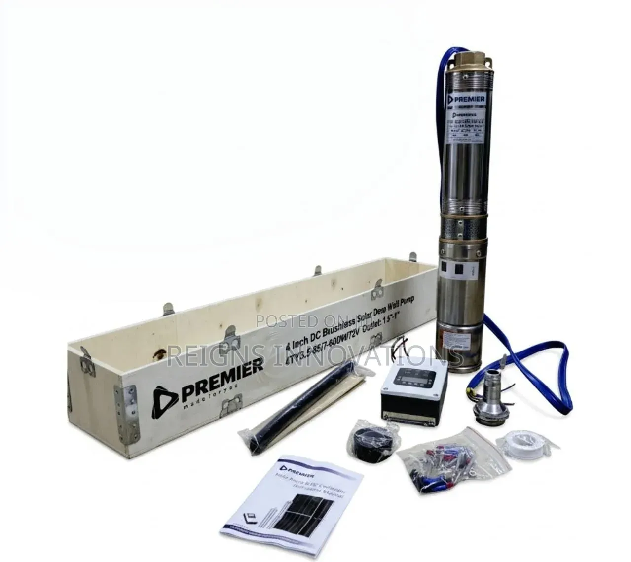 65m Premier Solar Dc Brushless Submersible Pump