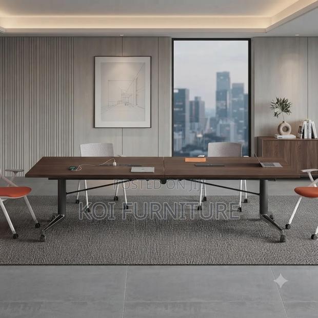 Boardroom Table; 2.4 Meters Long Foldable Institute Boardroom Table - thumbnail 4