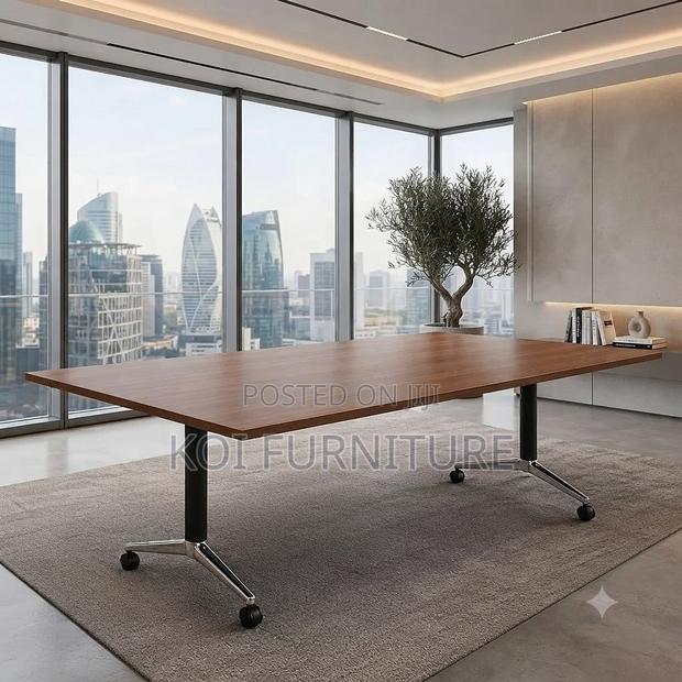 Boardroom Table; 2.4 Meters Long Foldable Institute Boardroom Table - thumbnail 3