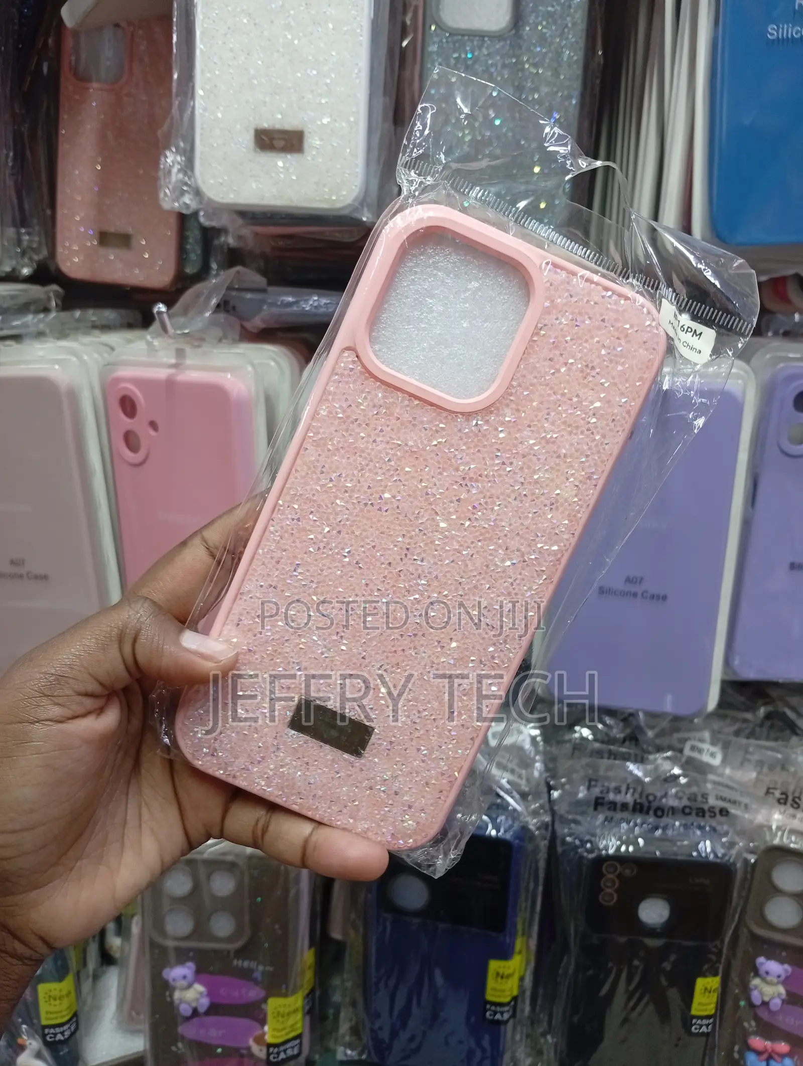 iPhone 16 Pro Pink Luxury Rhinestone Glitter Phone Case