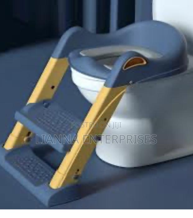 Kids Training Toilet Ladder Seat With Cushion