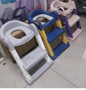 Kids Training Toilet Ladder Seat With Cushion