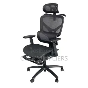 High Back Mesh Chair With Footrest