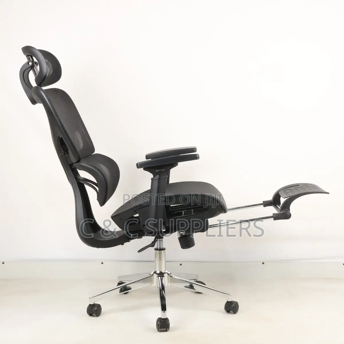 High Back Mesh Chair With Footrest