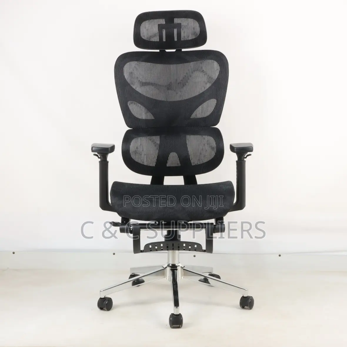 High Back Mesh Chair With Footrest