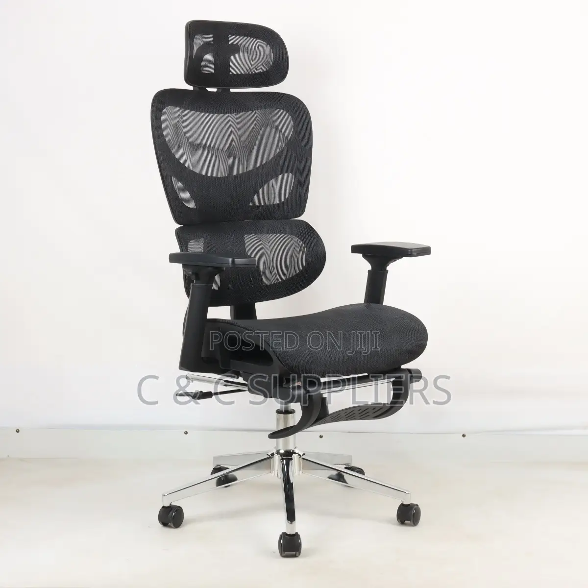 High Back Mesh Chair With Footrest