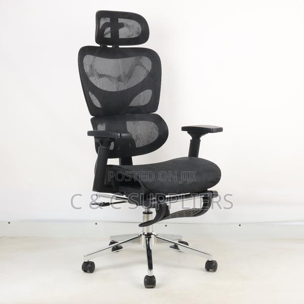 High Back Mesh Chair With Footrest - thumbnail 7