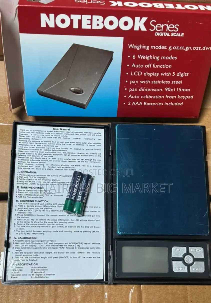 Notebook 500gram Digital Scale