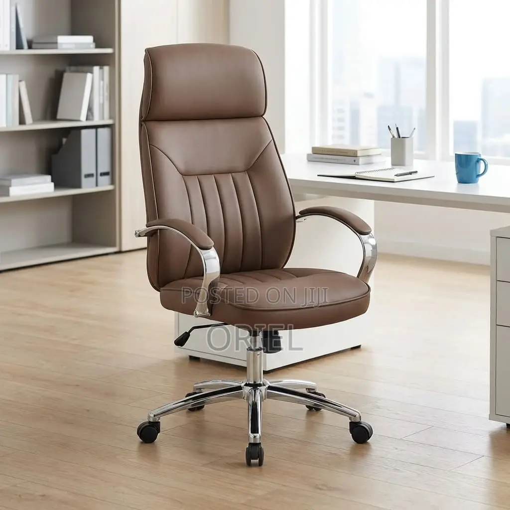 Office Chair : High-Back Brown Office Chair