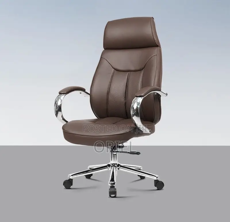 Office Chair : High-Back Brown Office Chair