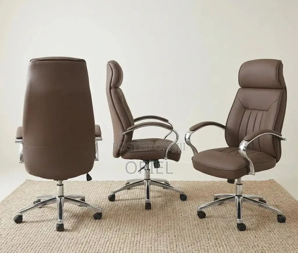 Office Chair : High-Back Brown Office Chair