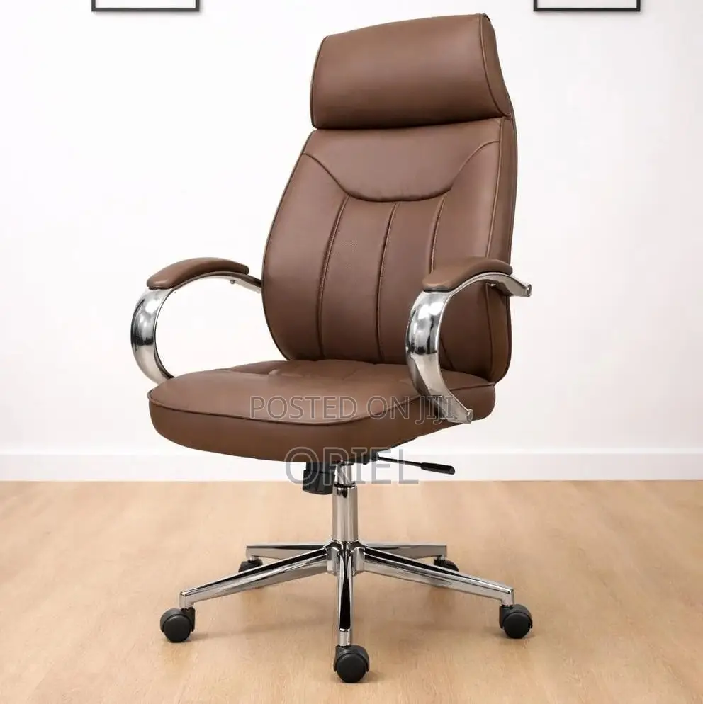 Office Chair : High-Back Brown Office Chair