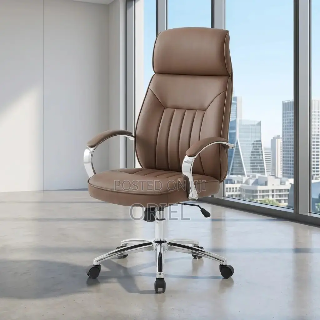 Office Chair : High-Back Brown Office Chair
