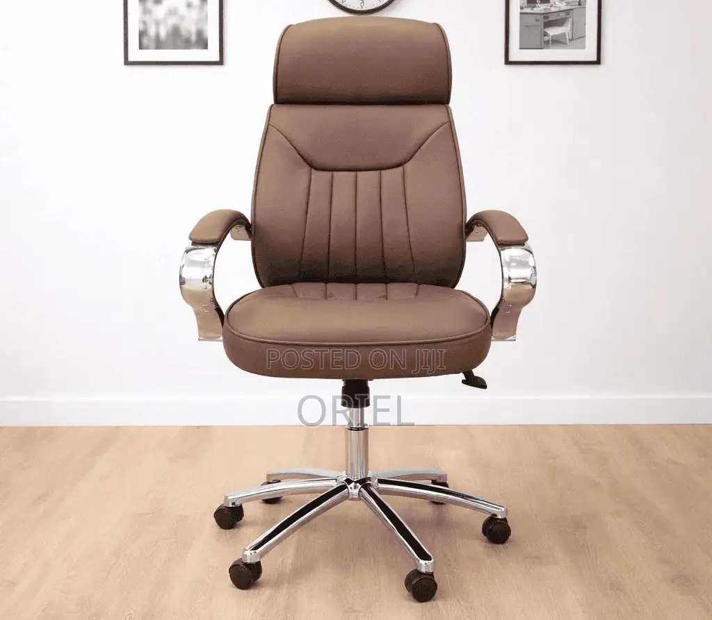 Office Chair : High-Back Brown Office Chair