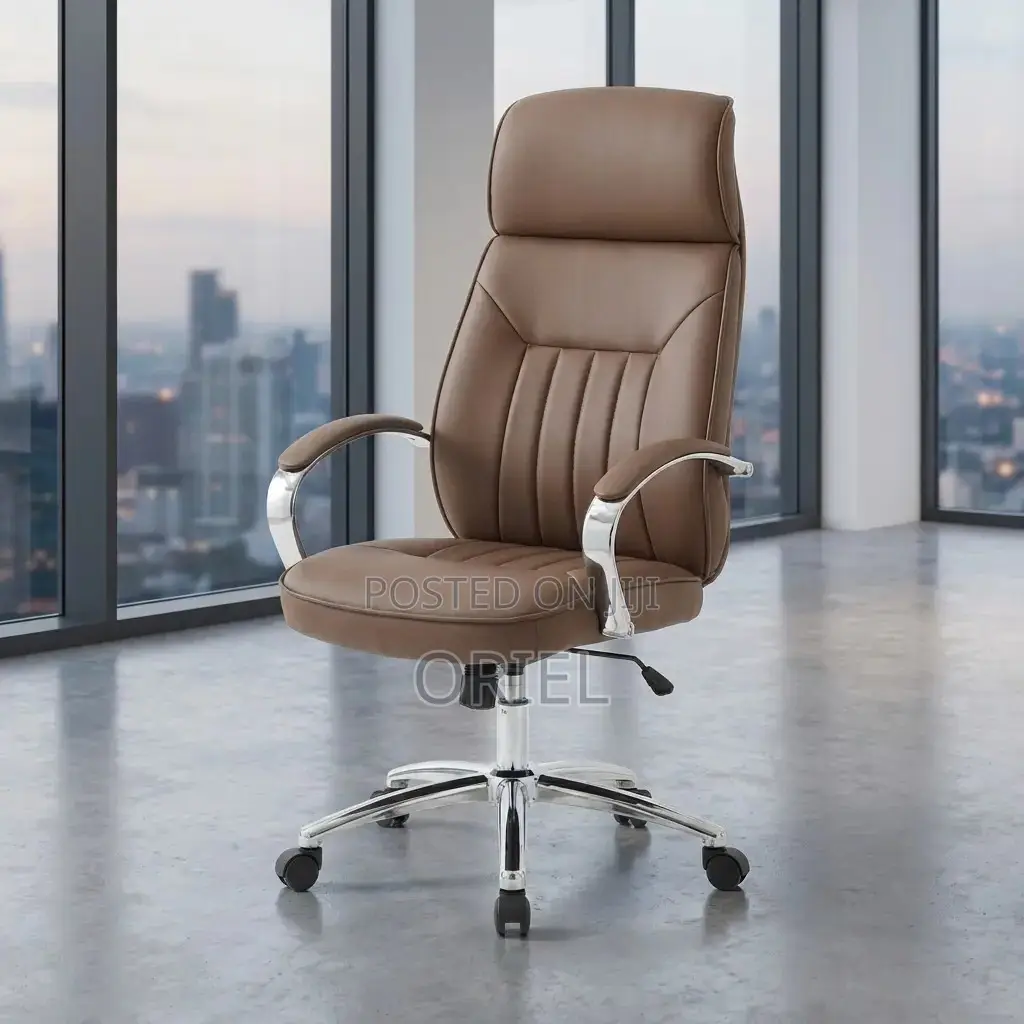 Office Chair : High-Back Brown Office Chair