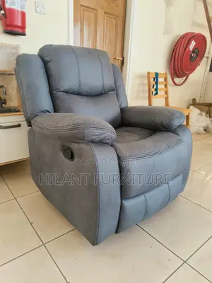 Grey One-Seater Recliner Sofa.