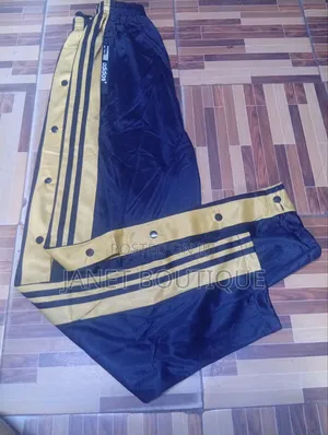 Black and Gold Buttoned Tracksuit / Tear Away Pants /Breakaway Pants