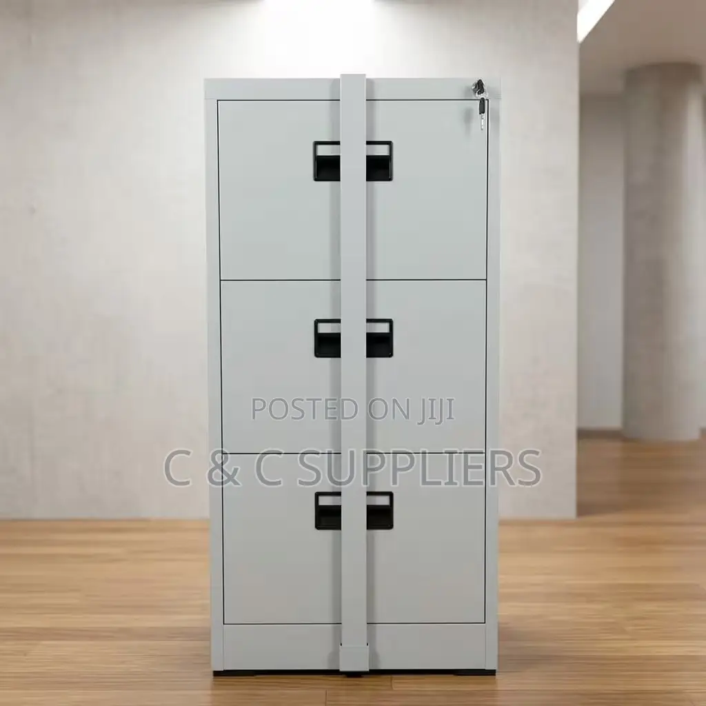 3-Drawer Locker Cabinet With Bar
