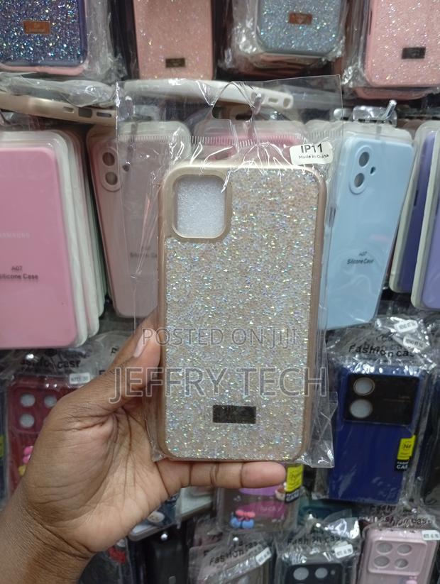 iPhone 11 Case Fully Covered in Shimmering Gold and Silver Glitter