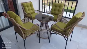 Balcony Set; Premium 4 Seater Outdoor Rattan Conversation Set