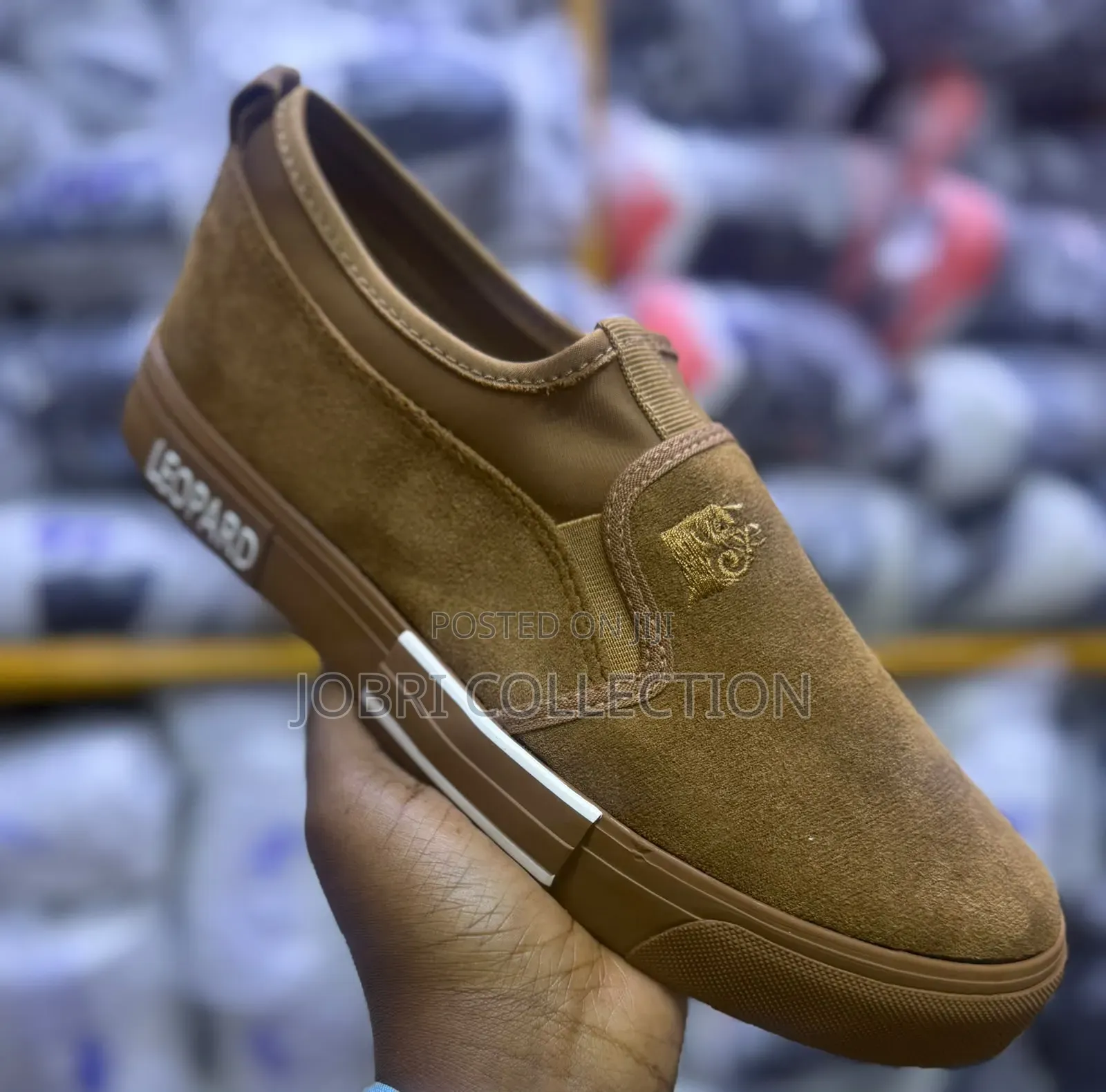 Leopard Mens Slip on Rubber Shoes