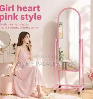 Dressing Mirror: Pink Dressing Corner Mirror for Girls