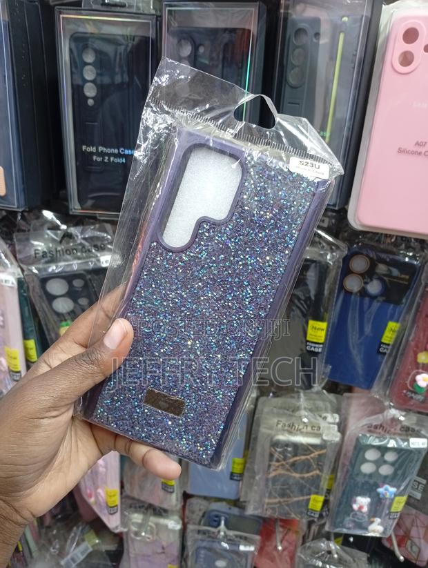 Sgs23 Ultra Purple Glitter and Stone-Studded Protective Phone Case - thumbnail 2