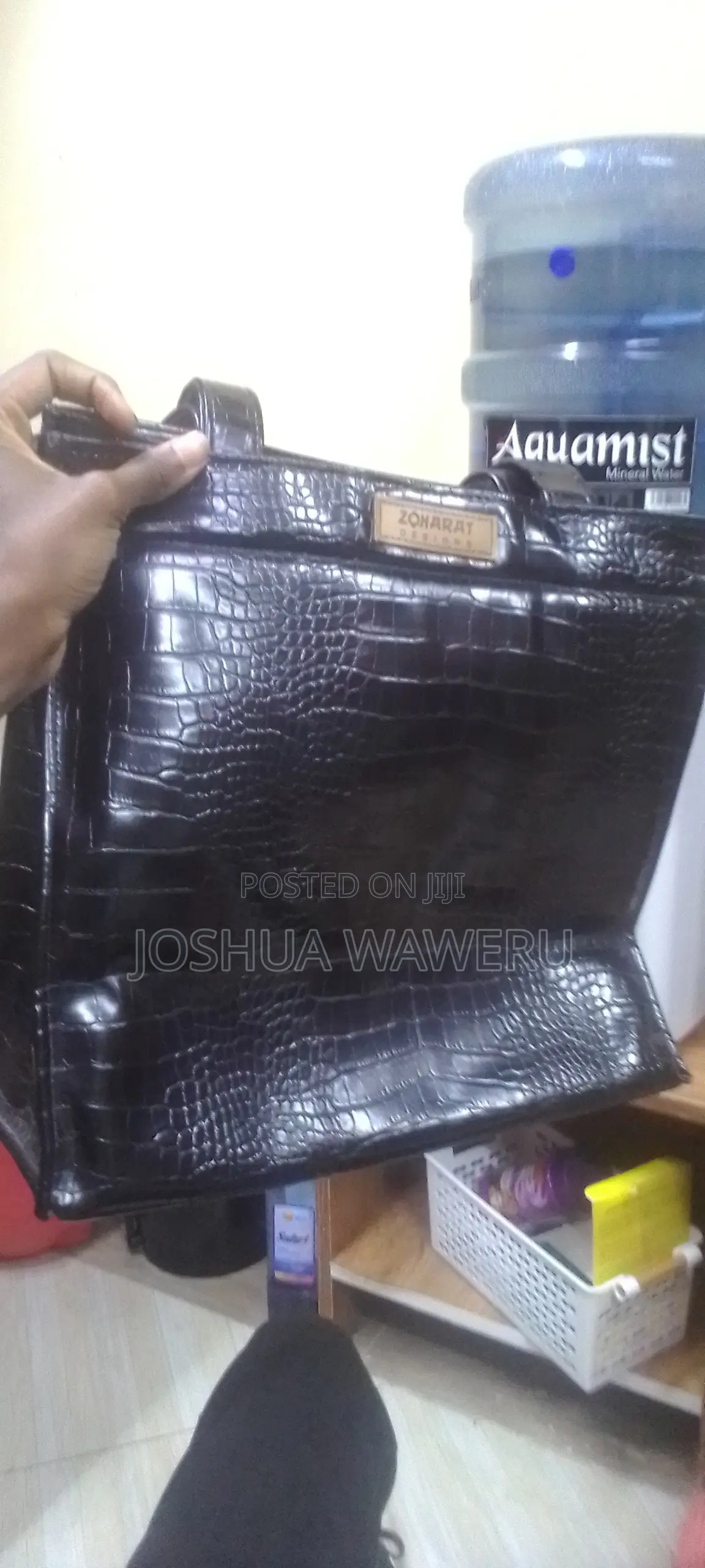 Croc Embossed Rexine Tote Bag