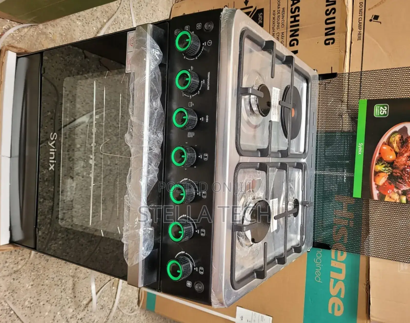 60by60 Syinix 3+1 Standing Cooker 
With Electric Oven