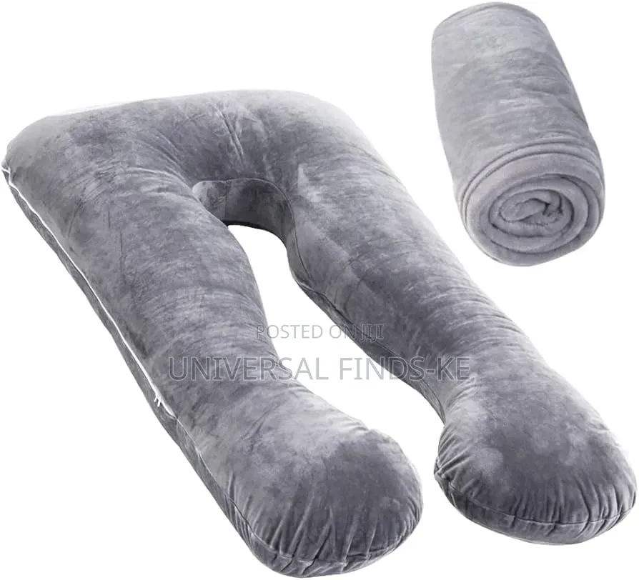 U-Shaped Velvet Full Body Pregnancy Pillow – Soft Maternity Nursing