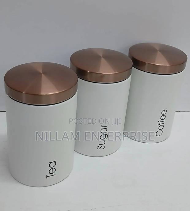 Alloy Sugar, Tea, Coffee Canisters - thumbnail 2