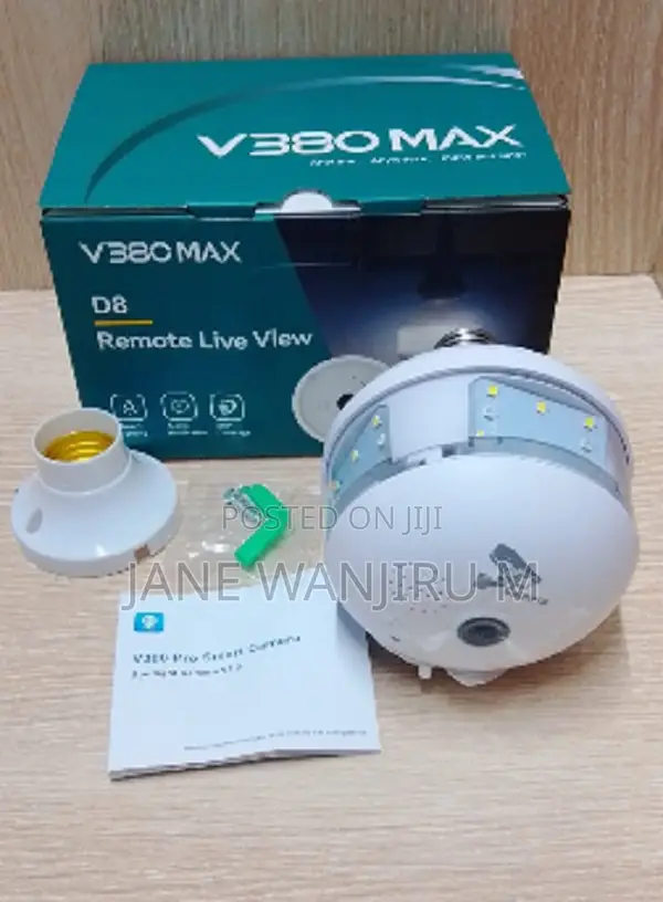 Original V380 Max D8 Smart Bulb Security Camera