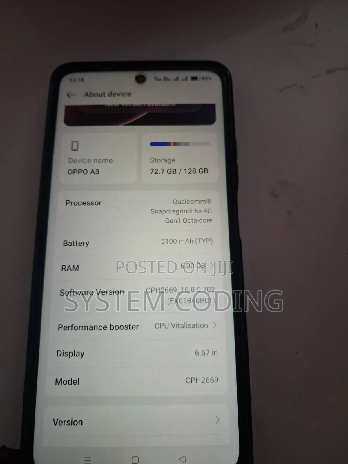 Oppo A3 128 GB White