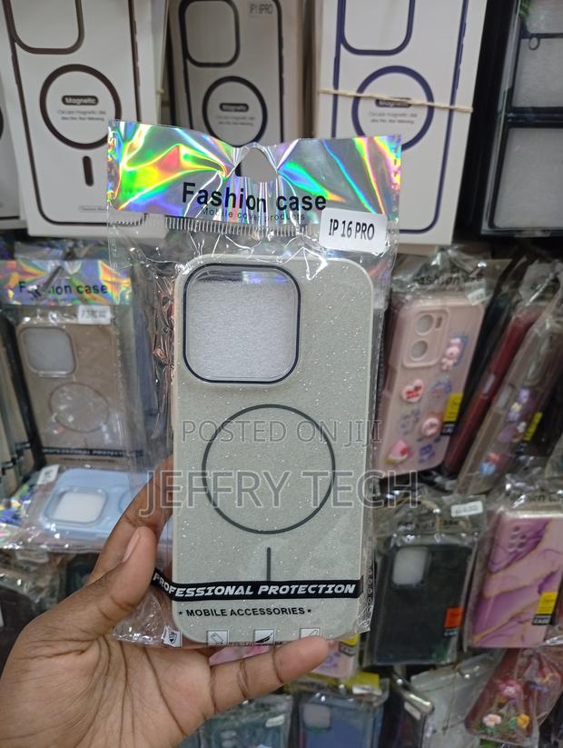 iPhone 16 Pro Glittery, Light-Colored Fashion Case
