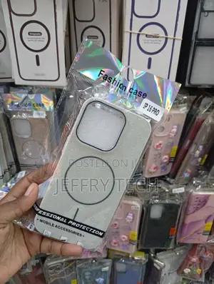 iPhone 16 Pro Glittery, Light-Colored Fashion Case