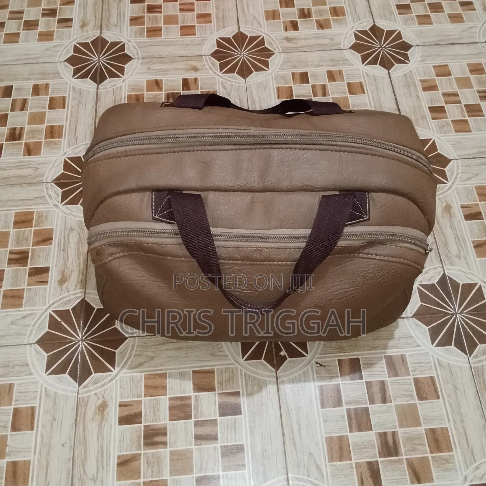 Denri Pure Leather Duffle Bag