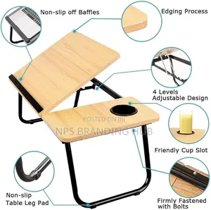 Adjustable Tilting Laptop Folding Table Stand Desk /Bed Table(Cn