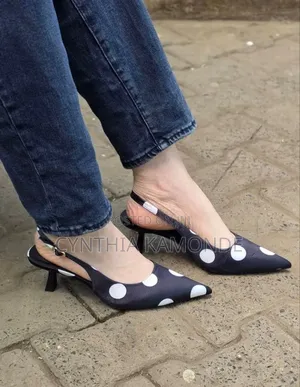 Polka Dot Kitten Heels