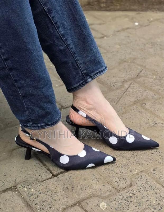 Polka Dot Kitten Heels