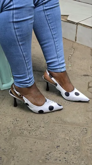 Polka Dot Kitten Heels