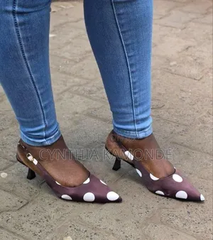 Polka Dot Kitten Heels