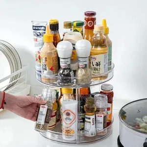 2 Layer 360° Lazy Susan Cabinet Turntable Organizer