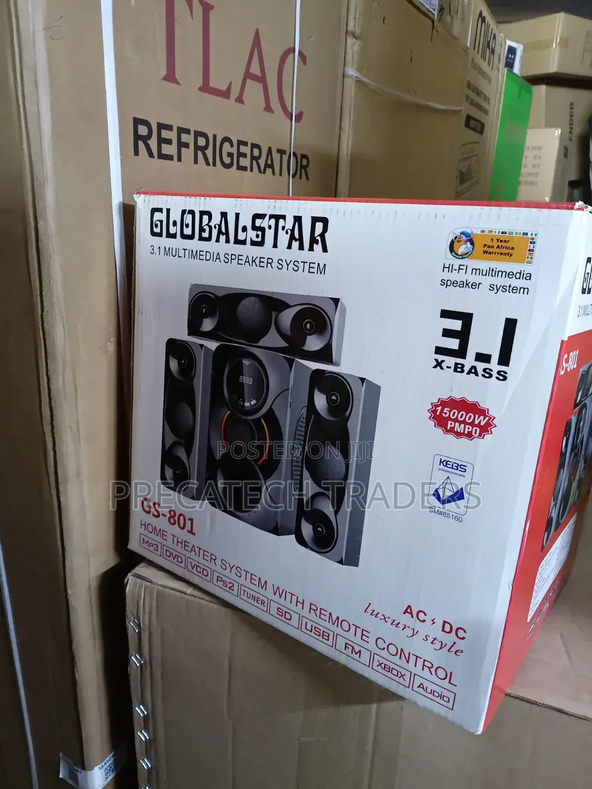 Home Theatre System Globalstar Gs-801 Ac/Dc Bluetooth Speaker System