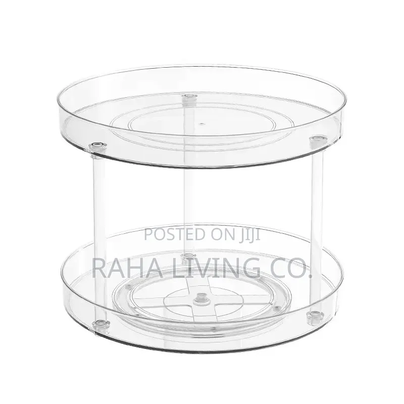 2 Layer 360° Lazy Susan Cabinet Turntable Organizer