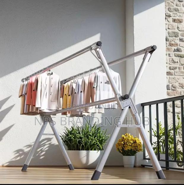 Stainles Steel Retractable Double Tier Folding Drying Rack(Be