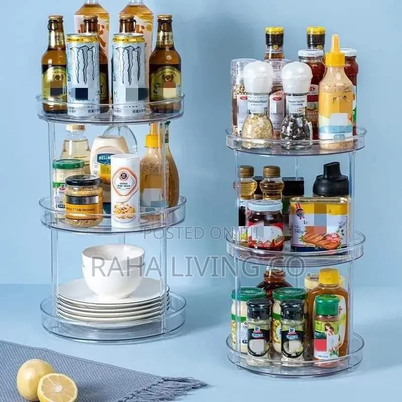 3 Layer 360° Lazy Susan Cabinet Turntable Organizer