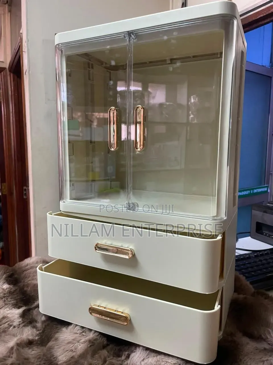 Double Drawer Cosmetic Storage Cabinet.