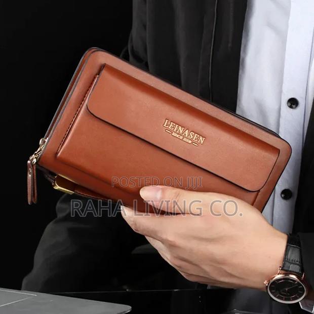 High-end Business Clutch Bag Leather Wallet | 20.5x12x4cm