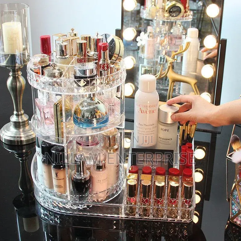 Transparent Acrylic Skin Care Product Lipstick Perfume Storage Rack