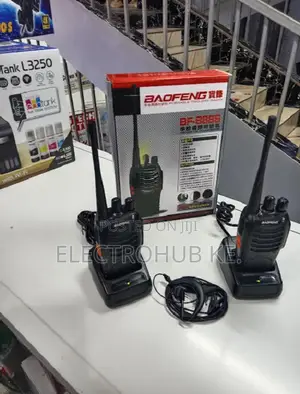 2 Way Communication-Bf-888s Radio 3km Coverage-Rechargeable Battery